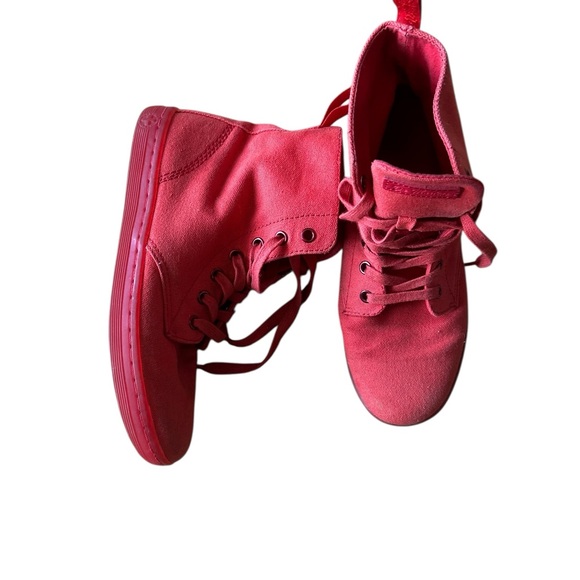 Gently Worn Dr. Martens Red Canvas Boots | Women’s Size 7 - Picture 5 of 8